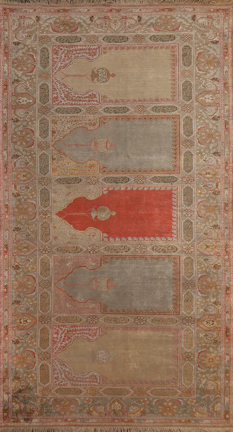 Pre-1900 Antique Anatolian Vegetable Dye Turkish Rug 4x7