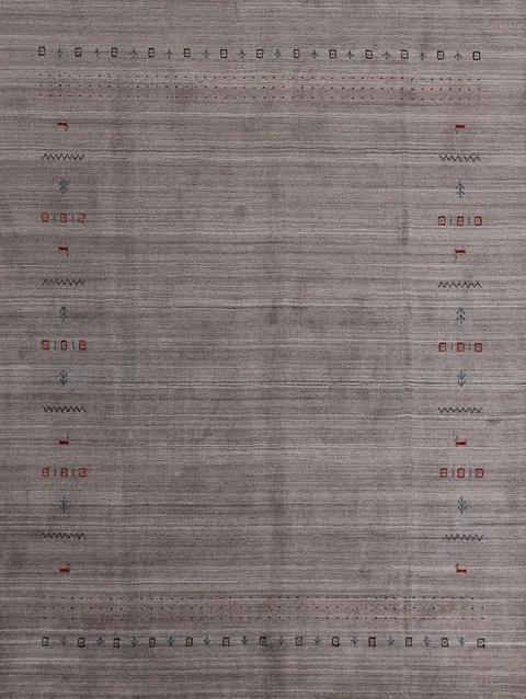 Gray Wool Gabbeh Indian Area Rug 8x10
