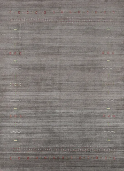 Tribal Gray Gabbeh Indian Area Rug 8x10