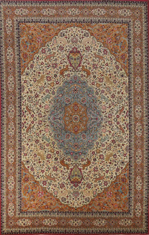 Vegetable Dye Wool Tabriz Persian Area Rug 8x12
