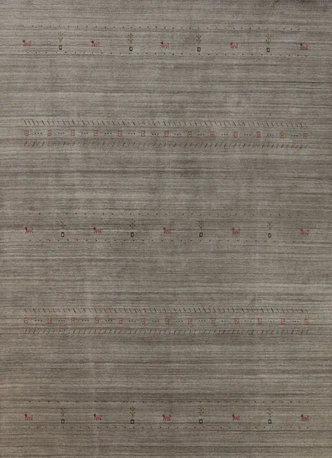 Handmade Gray Gabbeh Indian Area Rug 8x10