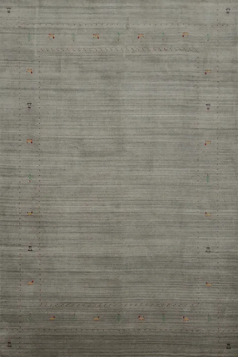 Minimalist Gabbeh Area Rug 8x10 featuring Minimalistic Accents