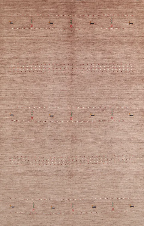 Tribal Gabbeh Indian Area Rug 5x8
