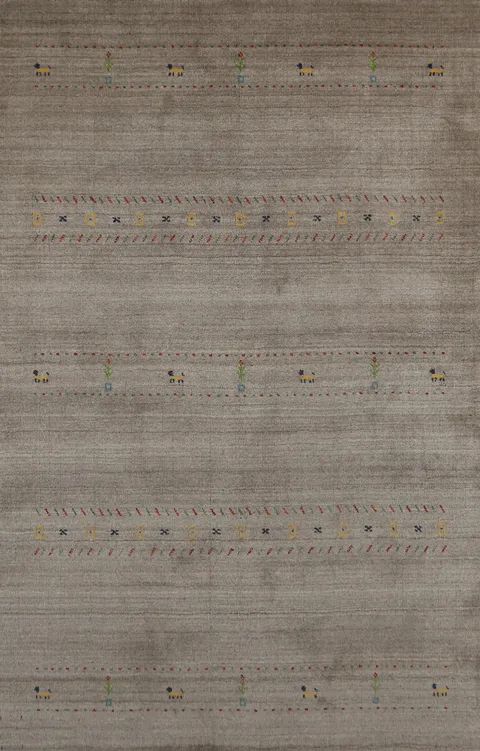 Handmade Gabbeh Indian Area Rug 5x8
