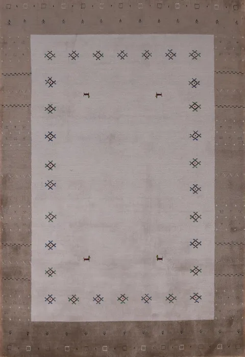 Handmade Wool Gabbeh Indian Rug 5x7