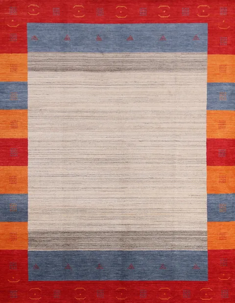 Handmade Wool Gabbeh Indian Area Rug 6x8