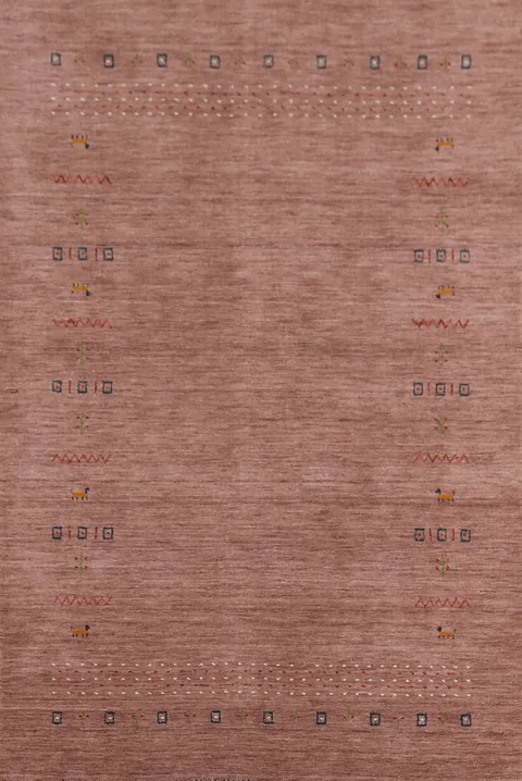 Tribal Wool Gabbeh Indian Area Rug 5x8