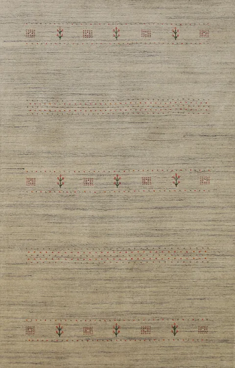 Handmade Wool Gabbeh Indian Area Rug 5x8