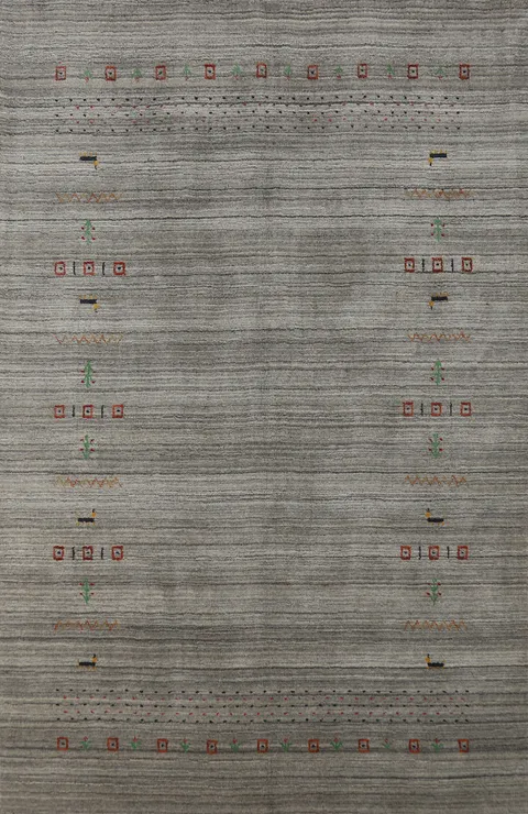 Handmade Wool Gabbeh Indian Area Rug 5x8