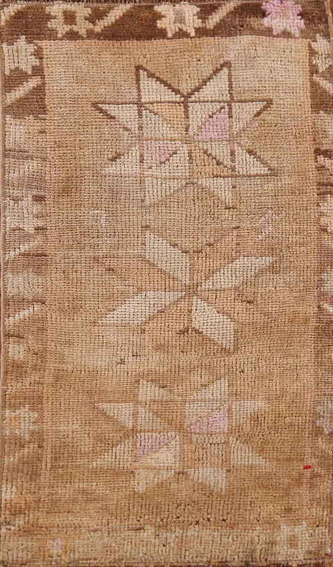Antique Look Anatolian Turkish Foyer Rug 1x3