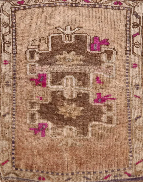 Geometric Wool Anatolian Oriental Accent Rug 2x3