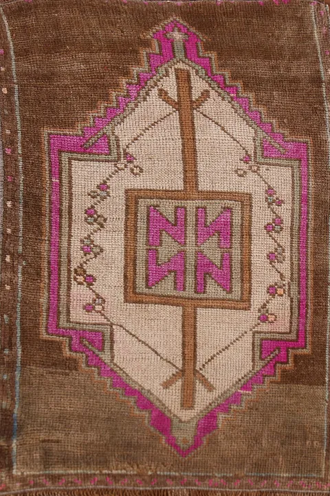 Medallion Wool Anatolian Turkish Accent Rug 2x3