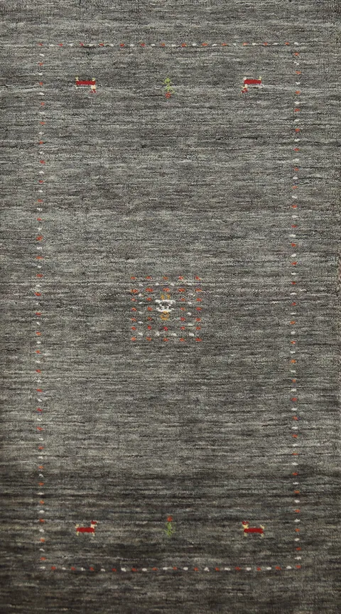 Tribal Wool Gabbeh Indian Rug 3x6