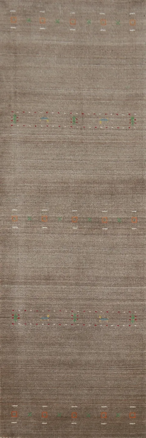 Handmade Gabbeh Indian Runner Rug 3x10