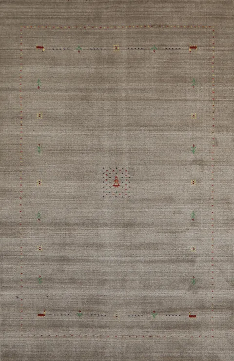 Handmade Wool Gabbeh Indian Area Rug 5x8