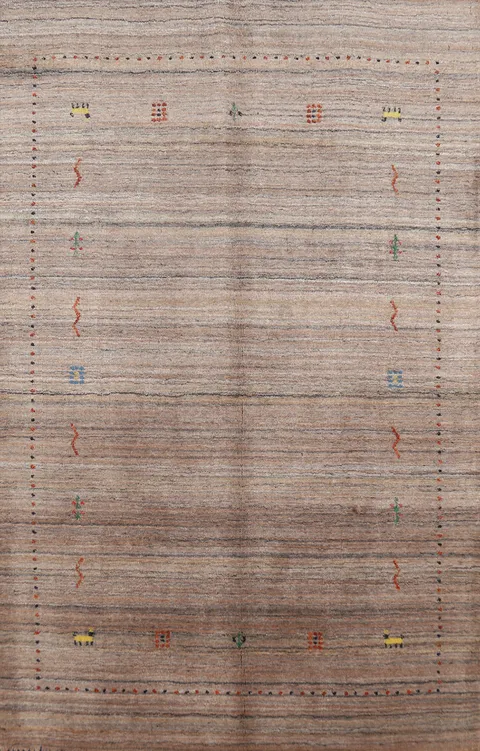 Tribal Gabbeh Indian Rug 4x6