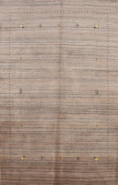 Handmade Tribal Gabbeh Indian Rug 4x6