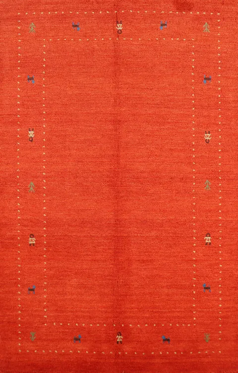 Wool Tribal Gabbeh Indian Rug 4x6