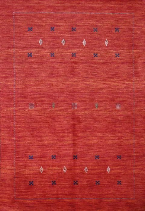 Handmade Wool Tribal Gabbeh Indian Rug 5x6