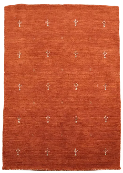Tribal Wool Orange Gabbeh Indian Rug 5x6