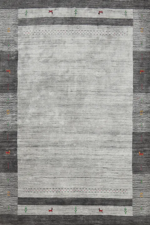 Handmade Gabbeh Indian Area Rug 5x8