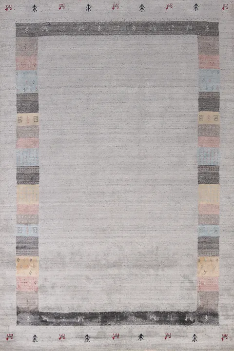 Tribal Wool Gabbeh Indian Area Rug 5x8