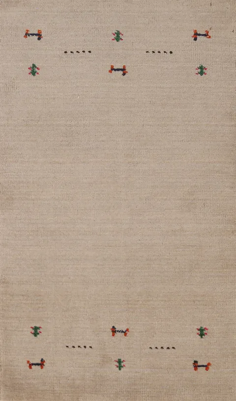 Handmade Wool Gabbeh Indian Runner Rug 2x5