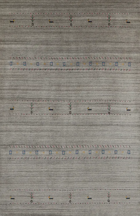 Handmade Wool Gabbeh Indian Area Rug 5x8