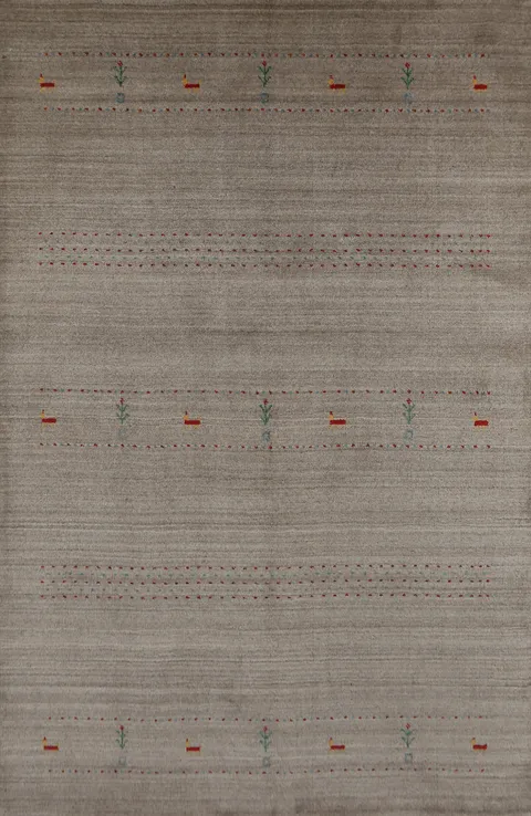 Tribal Gabbeh Indian Area Rug 5x8