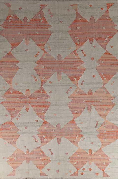 Wool Modern Kilim Turkish Area Rug 10x13