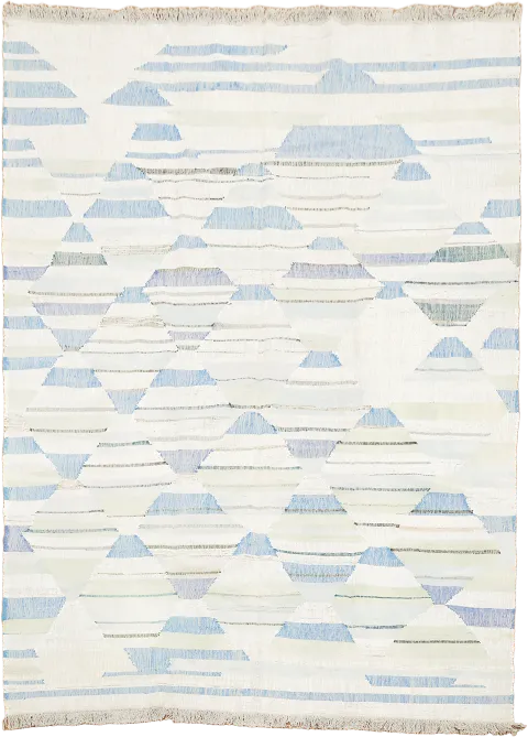 Contemporary Wool Geometric Kilim Turkish Area Rug 8x11