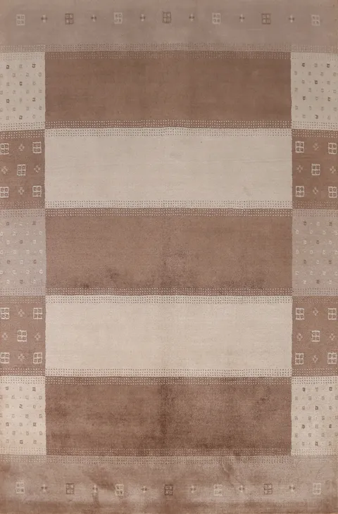 Handmade Wool Gabbeh Indian Area Rug 5x8