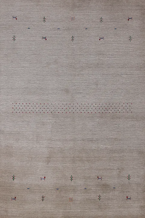 Tribal Wool Gabbeh Indian Area Rug 5x8