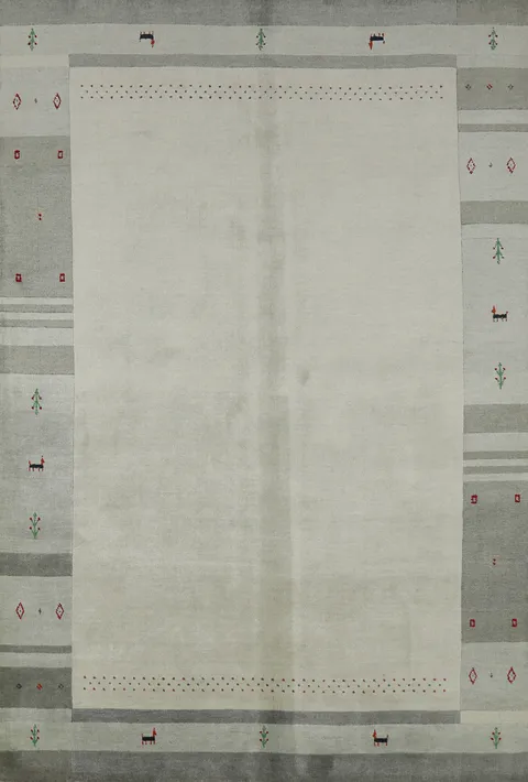 Handmade Wool Gabbeh Indian Area Rug 5x8