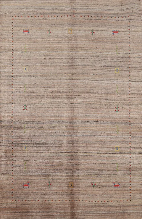 Tribal Gabbeh Indian Rug 4x6