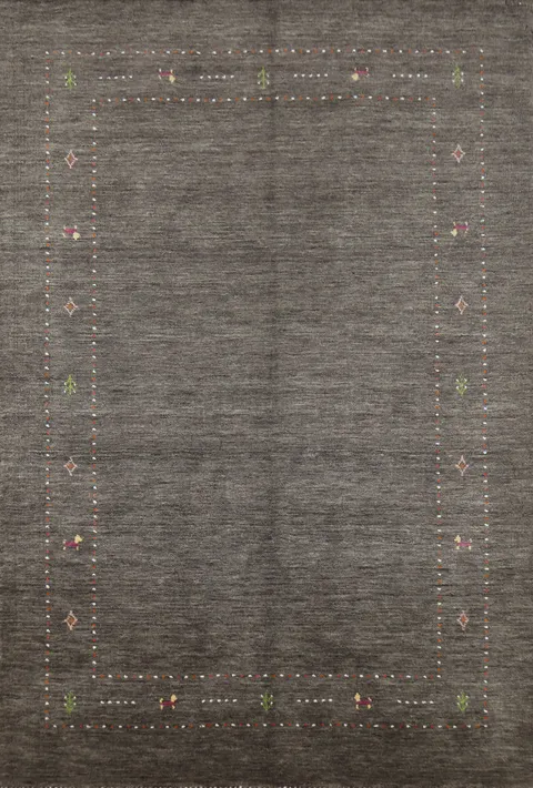 Tribal Wool Gabbeh Indian Area Rug 5x8