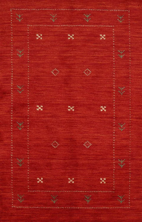 Geometric Gabbeh Indian Rug 3x5