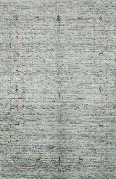 Handmade Wool Gabbeh Indian Rug 4x6