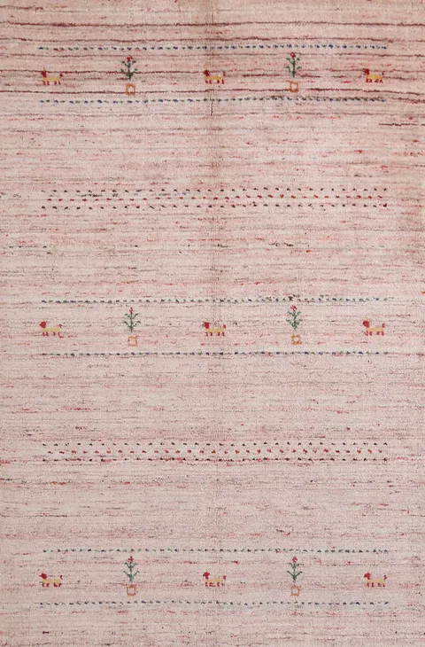 Little Animals Wool Gabbeh Indian Rug 4x6