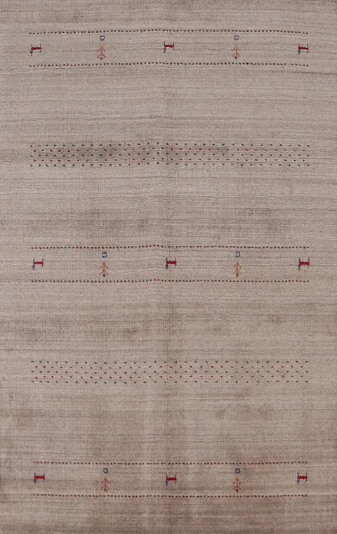 Handmade Wool Gabbeh Indian Area Rug 5x8