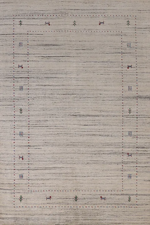 Tribal Gabbeh Indian Area Rug 5x8