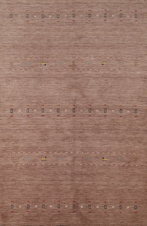 Handmade Wool Gabbeh Indian Area Rug 5x8
