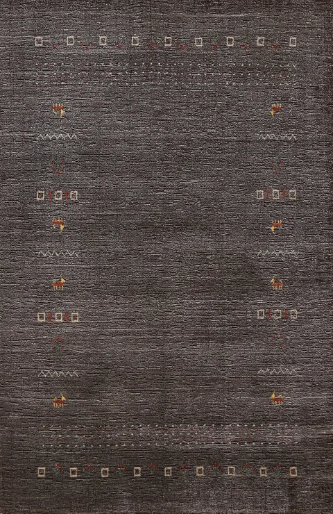 Tribal Gabbeh Indian Area Rug 5x8