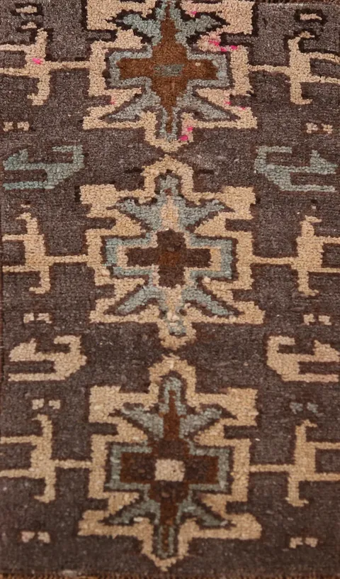 Geometric Wool Anatolian Oriental Accent Rug 1x2