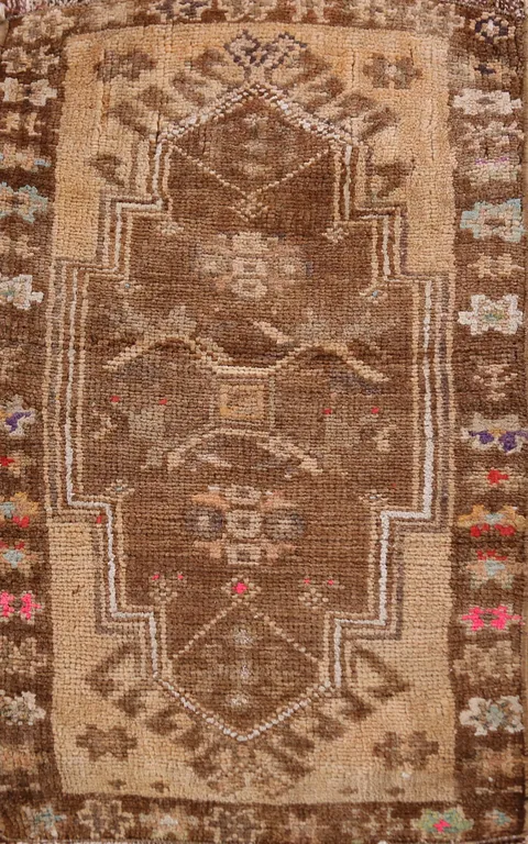 Geometric Wool Anatolian Turkish Accent Rug 2x3