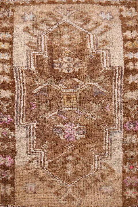 Geometric Wool Anatolian Oriental Accent Rug 1x2