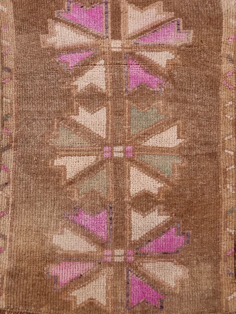 Antique Look Brown Anatolian Turkish Accent Rug 2x3