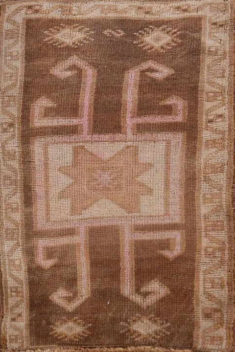 Geometric Wool Anatolian Oriental Accent Rug 2x3