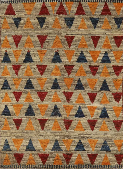 All-Over Geometric Moroccan Oriental Rug 5x7