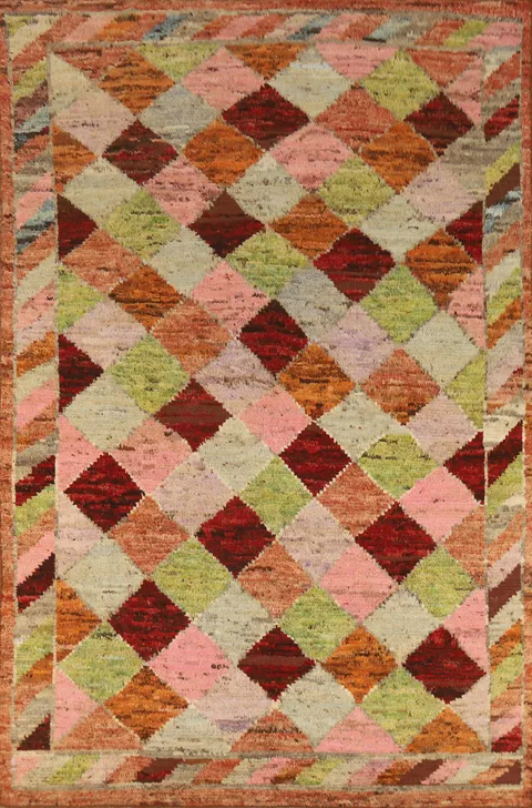 All-Over Trellis Wool Moroccan Oriental Area Rug 7x10